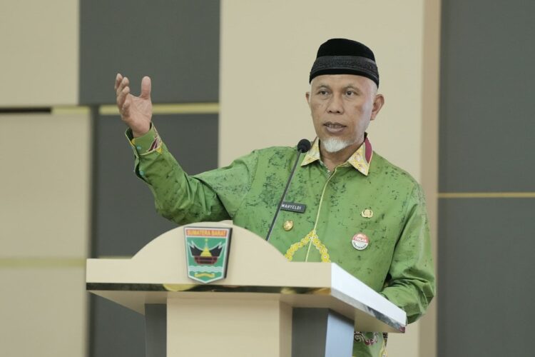 Kukuhkan GTD-BHAM Sumbar, Gubernur Minta Dunia Usaha Makin Peduli Penerapan HAM 1 SAMBUTAN—Gubernur Sumatera Barat (Sumbar), Mahyeldi Ansharullah, berikan sambutan usai pengukuhkan.
