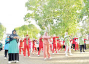 Senam Pagi Bersama Kader PKK, Ajang Silaturahmi dan Bertukar Informasi