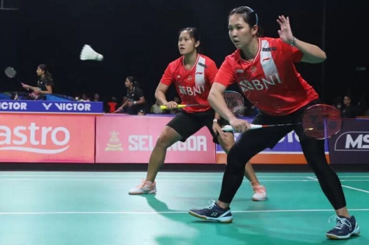 KEJUARAAN ASIA— Lanny/Ribka saat melawan Thailand di kejuaraan beregu Asia 2024.