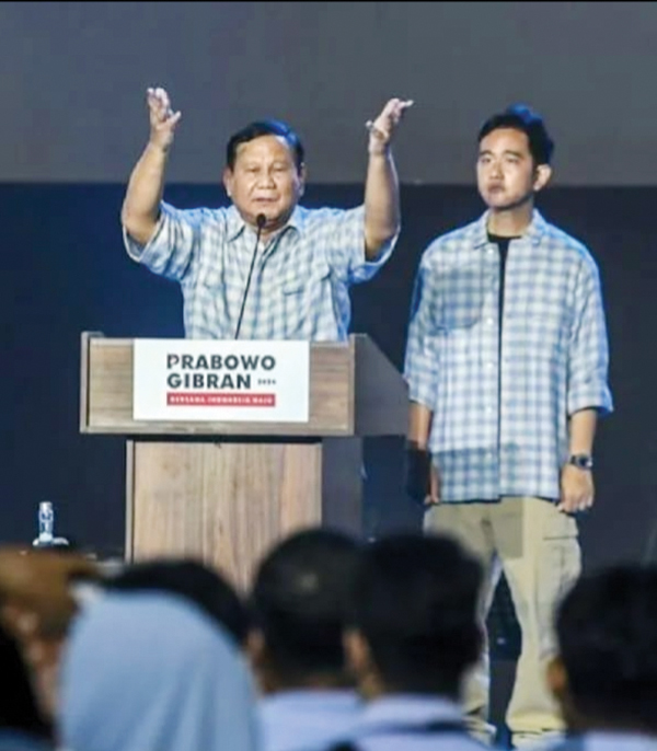 PASANGAN— Capres dan Cawapres 
Nomor Urut 2, Prabowo Subianto-Gibran Rakabuming Raka.