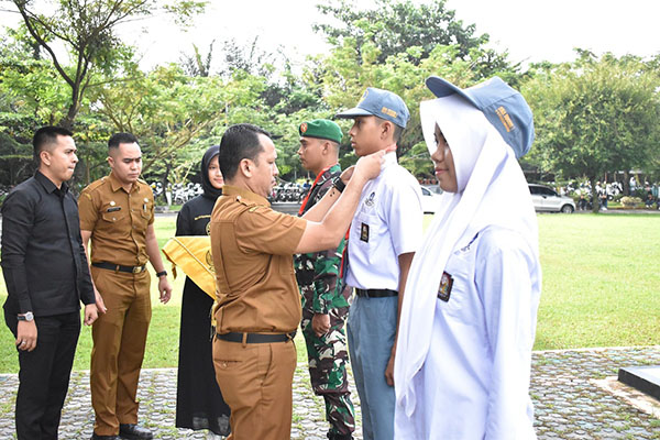 SELEKSI PASKIBRAKA— Asisten III Ifon Satria Chan membuka seleksi Paskibraka tahun 2024.