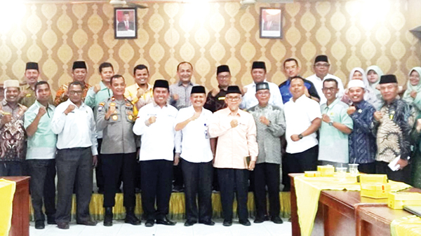 RAKOR— Kemenag Padang bersama perwakilan Polda, Polresta Padang, serta Ormas keagamaan menggelar rapat koordinasi (Rakor), pada Rabu (28/2) berlangsung di Lantai 2 Kemenag setempat.