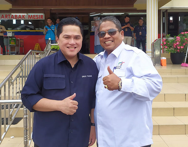 Bupati Suhatri Bur bersama Menteri Erick Thohir