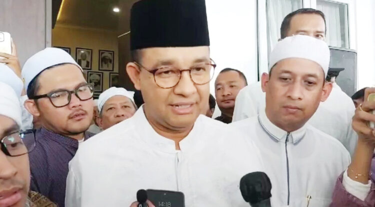TAKZIAH— Calon presiden nomor urut 1 Anies Baswedan melakukan takziah atas wafatnya Habib Hasan bin Jafar Assegaf di Depok, Jawa Barat.