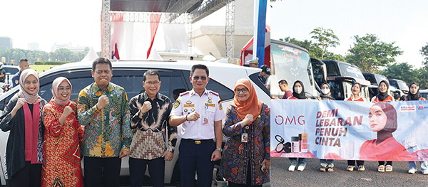 MUDIK GRATIS— OMG memberikan THR berupa voucher travel, produk, dan Program Mudik Gratis bagi para Girlboss sebagai bentuk penghargaan atas dedikasi mereka, Kamis (4/4) kerjasama dengan Dishub DKI Jakarta dan Alfamart.