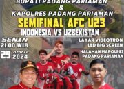 Semi Final AFC Indonesia Vs Uzbekistan, Kapolres dan Bupati Padangpariaman Gelar Nobar