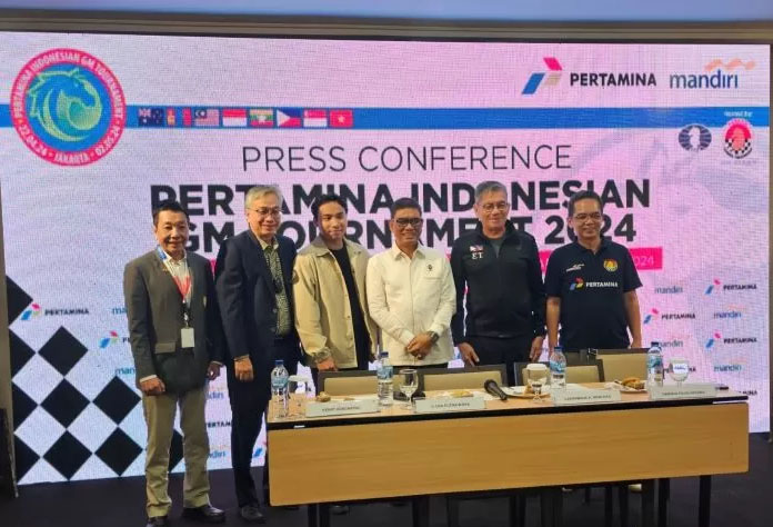 PB Percasi Selenggarakan Kejuaraan Catur Pertamina Indonesian GM Tournament 2024 1 PRESS CONFERENCE— PB Percasi mengumumkan penyelenggaraan turnamen bergengsi bertajuk Pertamina Indonesian GM Tournament 2024.