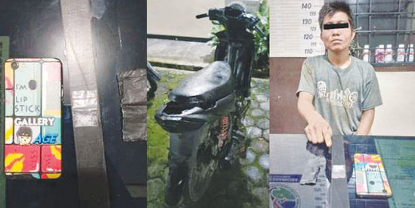 PENGEDAR SABU—Pelaku HD (28) yang diduga sebagai pengedar sabu ditangkap jajaran Satresnarkoba Polres Payakumbuh.