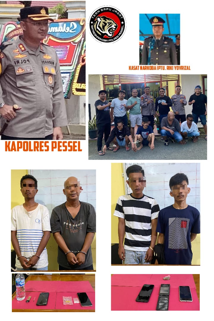 Empat Tersangka Narkoba Dibekuk Sapu Jagat Satresnarkoba Polres Pessel 1 0ae3df68 ae54 4085 88e4 f339d11bafd0