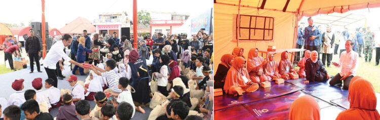 Presiden Joko Widodo mengunjungi posko tanggap darurat dan pengungsian di Lapangan Batu Taba, Kabupaten Agam, Provinsi Sumatra Barat pada Selasa (21/5) lalu.