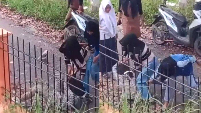 Viral! Siswi SMP jadi Korban Bullying oleh Siswi SD, Dijambak dan Ditendang, Kasusnya Berakhir Damai 1 TANGKAPAN LAYAR— Viral di media sosial aksi bullying yang dilakukan oleh siswi SD kepada seorang siswi SMP di Nagari Saniang Baka, Kecamatan X Koto Singkarak, Kabupaten Solok.