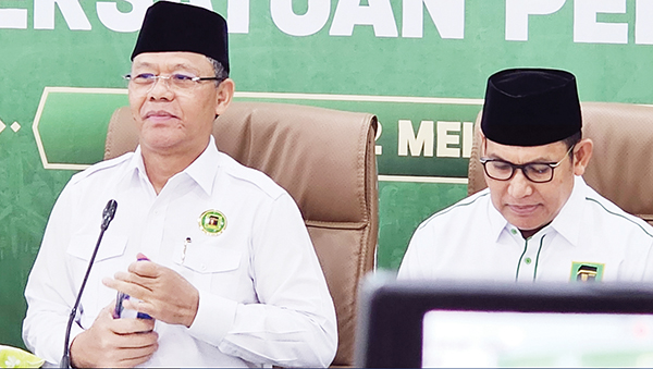 MK Nyatakan Permohonan tidak Penuhi Syarat Formil, PPP Dipastikan Gagal Lolos ke Senayan 1 PELAKSANA TUGAS— Pelaksana tugas (Plt) Ketua Umum DPP Partai Persatuan Pembangunan (PPP) Muhamad Mardiono di kantor DPP PPP, Jakarta, Rabu (22/5).