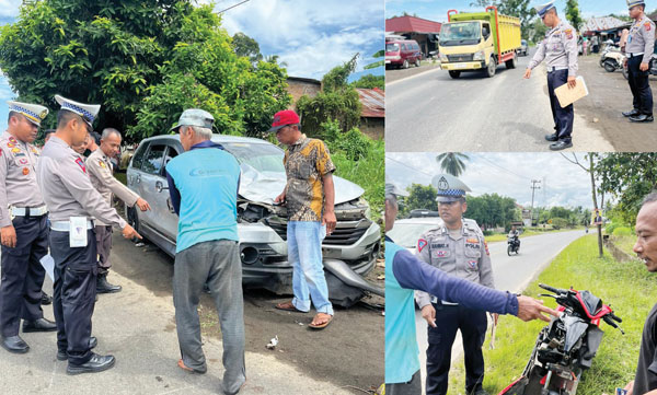 Honda Vario Ditabrak Toyota Avanza, Ibu dan 2 Anak Kembar Tewas di Tempat, Putri Sulung Luka Berat dan Kritis 1 KECELAKAAN— Polisi melakukan olah TKP kecelakaan motor ditabrak mobil Avanza hingga mengakibatkan ibu dan dua anak kembar tewas di tempat.
