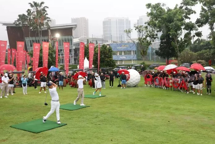 TURNAMEN GOLF— Indonesia OMEGA Trophy diselenggarakan di Pondok Indah Golf Course Jakarta.