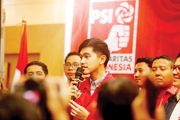 Kaesang Beri Sinyal Tak Mau Berduet dengan Anies Baswedan di Pilkada Jakarta 1 PEMBEKALAN CALEG— Ketua Umum Partai Solidaritas Indonesia (PSI) Kaesang Pangarep dalam acara pembekalan calon legislatif terpilih PSI di Jakarta, Jumat (27/4).