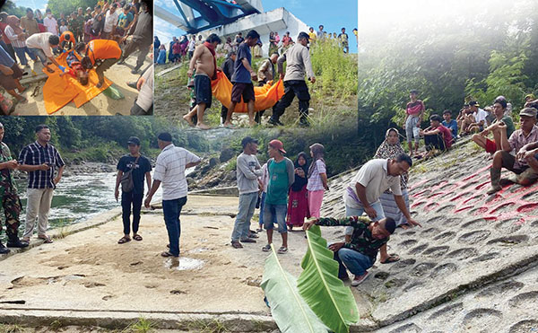 Wanita Paruh Baya Tewas di Bawah Jembatan Kereta Api, Mulutnya Mengeluarkan Darah, Keluarga Tolak Autopsi 1 MAYAT— Polisi melakukan olah TKP penemuan mayat wanita paruh baya di bawah jembatan kereta api di kawasan Kampung Jua, Kelurahan Kampung Jua Nan XX, Kecamatan Lubuk Begalung.