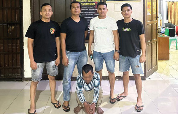 CABULI PONAKAN— Pelaku AS (38) yang mencabuli ponakannya ditangkap jajaran Satreskrim Polres Agam.