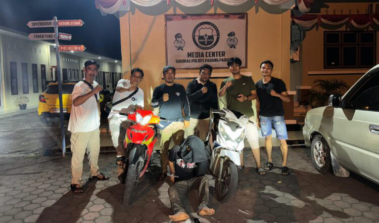 CURI MOTOR— Pelaku AA alias Adil ditangkap Tim Gagak Hitam Reborn Polres Padangpariaman atas kasus pencurian sepeda motor.
