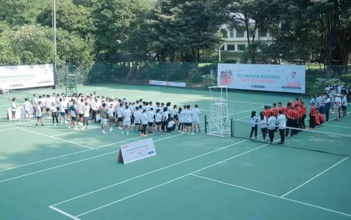 115 Atlet Ikuti Kejurnas Soft Tennis 2024 1 SOFT TENIS— Sebanyak 115 atlet soft tennis dari 17 provinsi mengikuti kejuaraan nasional (kejurnas) di Lapangan Tenis Hotel Borobudur Jakarta.