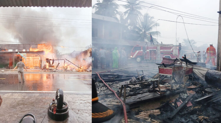 Bengkel Tambal Ban dan 3 Ruko Terbakar di Kabupaten Agam, Satu Orang Luka Bakar 1 TERBAKAR— Kondisi bangunan yang terbakar di Jorong Pasar Bawan Nagari Bawan,
Kecamatan Ampek Nagari, Kabupaten Agam.