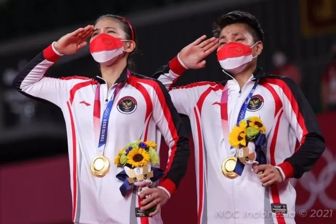 Perolehan Emas Indonesia di Olimpiade Tertinggi Kedua di Asia Tenggara, Bulu Tangkis Jadi Lumbung Medali 1 MEDALI EMAS OLIMPIADE— Nama Greysia/Apriyani terukir sebagai peraih medali emas di Olimpiade Tokyo 2020.