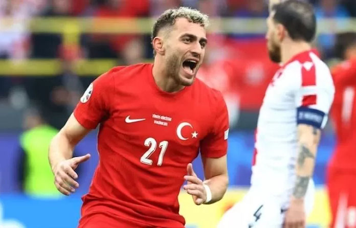 PEMAIN BINTANG— Baris Yilmaz saat membela Turki di ajang EURO 2024.