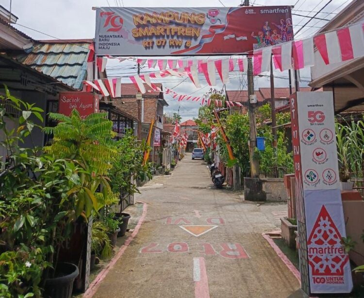 KAMPUNG SMARTFREN-Salah satu RT di Kota Padang yang mengikuti kompetisi rakyat Kampung Smartfren.