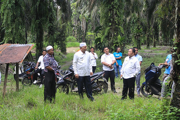 Bupati Hamsuardi Tinjau Lahan Rencana Pembangunan SD di Sungai Aur