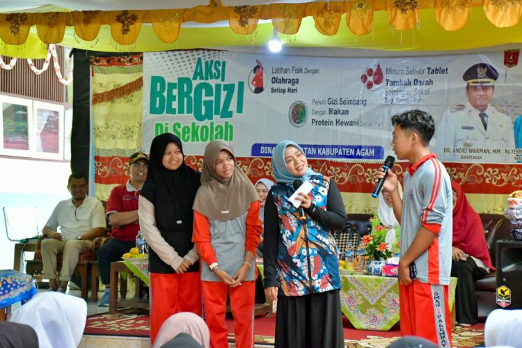 Ketua TP PKK Agam Buka Aksi Bergizi Sekolah Tingkat Kabupaten Agam di Palembayan 2