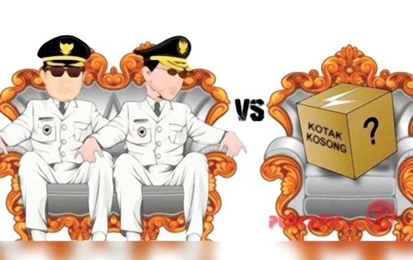 ILUSTRASI- Paslon Cakada lawan kotak kosong.