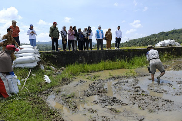 Terkait Bisnis PLN Indonesia Power UBP Ombilin, Manager Pastikan Berkoordinasi dan Komitmen dalam Pengelolaan 1 PROSES— Terlihat salahseorang pekerja saat melakukan proses pemanfaatan FABA untuk campuran batako di Bumdes
Salak Karya Muda Mandiri.