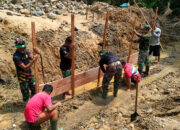 Satgas TMMD Bangun Jembatan Penghubung Antar Korong