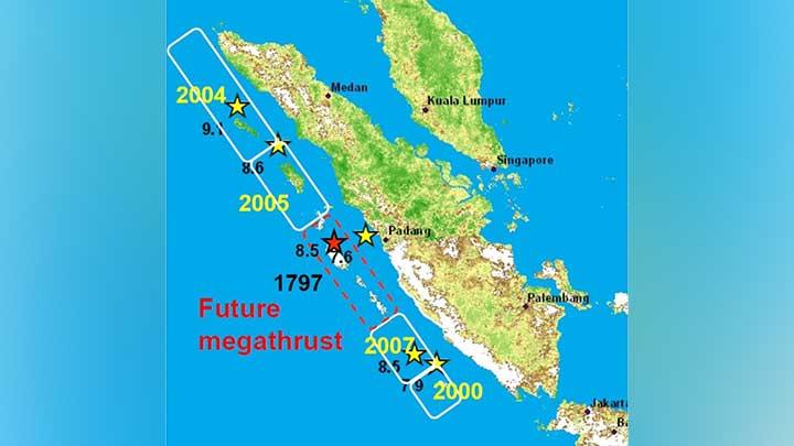 BMKG: Gempa Dahsyat Megathrust Mentawai-Siberut Tinggal Tunggu Waktu 1 MEGATHRUST— Peta zona megathrust Mentawai-Siberut.