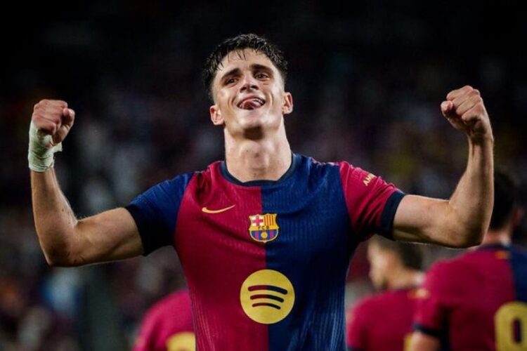 Dwigol Pau Victor Bawa Barca Bungkam Los Blancos 2-1 1 SELEBRASI— Selebrasi Pau Victor dalam laga uji coba pramusim antara Real Madrid vs Barcelona, Minggu (4/8).