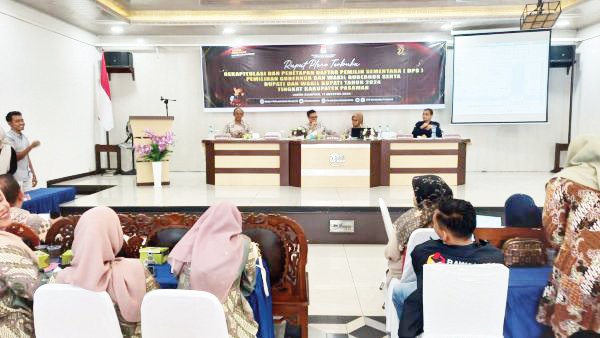 RAPAT KOORDINASI— KPU Pasaman menggelar Rakor dengan partai politik, Liaison Officer (LO), dan para pemangku kepentingan terkait.