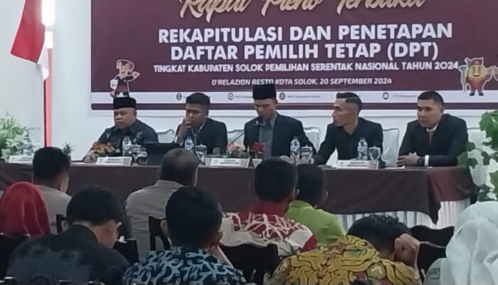 KPU Kabupaten Solok Tetapkan Daftar Pemilih Tetap Pilkada 290.111 Orang