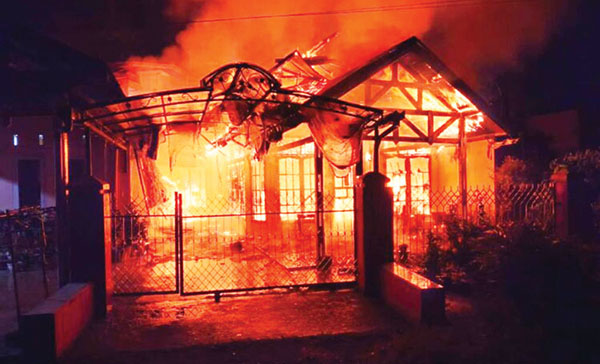 Rumah Pensiunan ASN TErbakar