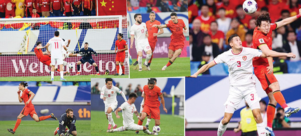 China Taklukkan Indonesia 2-1 1 Para pemain China selebrasi kemenangan, sementara pemain Indonesia terlihat
lesu kekalahan usai ditekuk dengan skor 2-1.