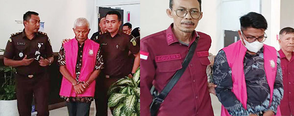 Jaksa Tahan 11 Tersangka Korupsi Ganti Rugi Lahan Tol, Dua di Antaranya Eks Kanwil BPN Sumbar dan Kabid, Kerugian Negara yang Ditimbulkan Capai Rp 27 Miliar 1 KORUPSI— Mantan Kanwil BPN Sumbar dan Kabid Pengadaan Tanah BPN Sumbar yang ditetapkan sebagai tersangka dugaan korupsi ganti rugi lahan tol Padang-Pekanbaru ditahan Kejati Sumbar. Sedangkan sembilan tersangka lainnya berstatus tahanan kota.