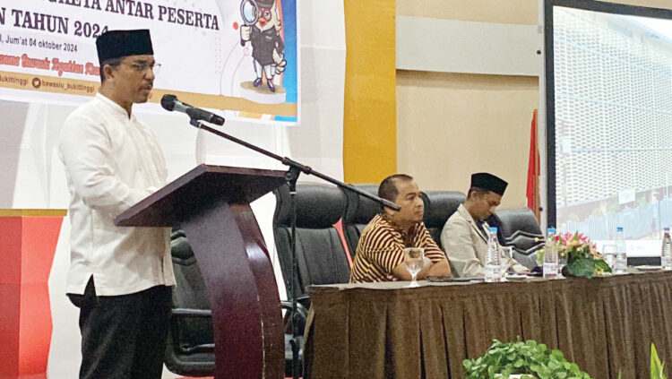 RAKERNIS— Bawaslu Bukittinggi menggelar Rencana Kerja Teknis bagi seluruh panita pengawas Pemilihan Kepala Daerah (Pilkada) 2024 Kota Bukittinggi, Jumat (4/10).