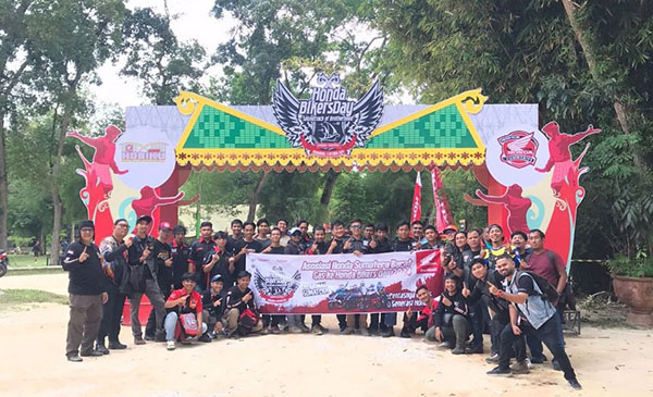 IKUT SERTA-Komunitas Asosiasi Honda Sumbar menunjukkan eksistensinya dengan ikut serta dalam rangkaian acara Honda Bikers Day (HBD) 2024.