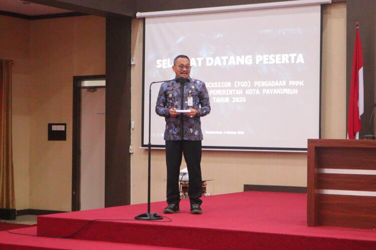 Pemerintah RI Kembali Menggelar Seleksi PPPK Tahun 2024 1 SAMBUTAN—Pj.Wali Kota Payakumbuh, Suprayitno, berikan sambutan saat FGD dalam rangka seleksi PPPK.