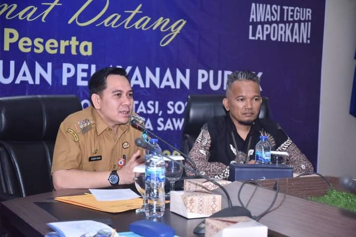 BUKA—Penjabat Pj Wali Kota Sawahlunto Fauzan Hasan, S.STP, M.Si, membuka 
kegiatan gerai pengaduan, konsultasi, sosialisasi dan edukasi pelayanan publik oleh 
Ombudsman Sumbar, di Balaikota.