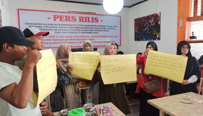Sudah 5 Tahun Berjuang, Eks Karyawan PT CNM Solok Tuntut Pesangon