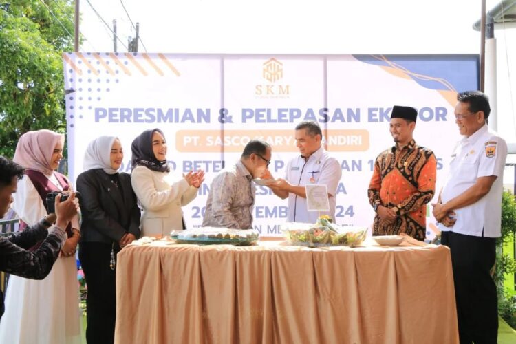 EKSPOR PINANG— PT Sasco Karya Mandiri di Kelurahan Jati Hilir, Kecamatan Pariaman Tengah, Kota Pariaman melakukan pengiriman 140 ton pinang ke India.