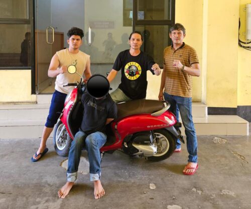 Berpura-pura Jadi Juru Parkir, AN Gondol Sepeda Motor Dibantu Rekannya 1 2 5 e1734253283343