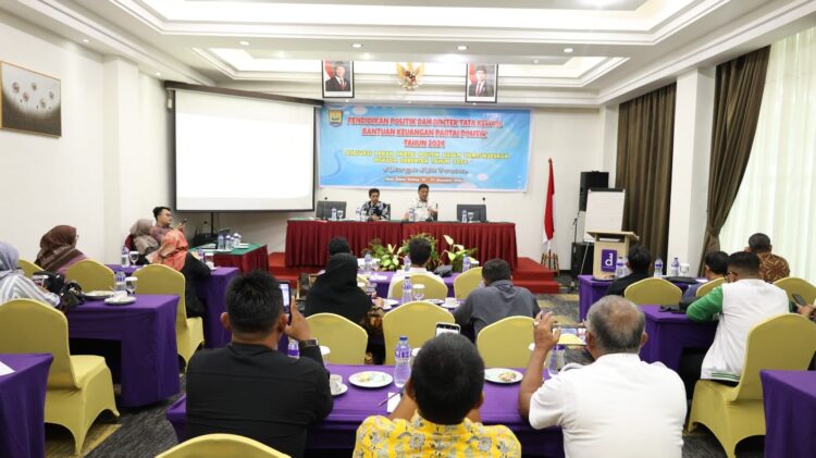 Partai Politik Dibekali Tata Kelola Bantuan Keuangan 1 Buka Bimtek Tata Kelola Bantuan Keuangan Kepada Partai Politik Tahun