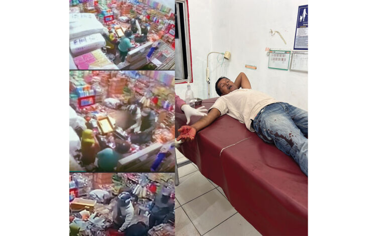 Sadis! 6 Perampok Bersenpi Gasak Toko Grosir, Pembeli Ditembak, Uang Tunai Ratusan Juta Raib 1 PERAMPOKAN— Rekaman CCTV perampokan
bersenjata api terjadi di Toko Sumber Barokah, Kabupaten Dharmasyara. Sementara korban yang mengalami luka tembak dilarikan ke rumah sakit.