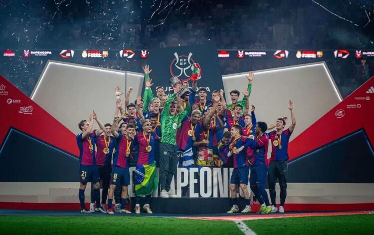 Barcelona Tumbangkan Real Madrid 5-2, Raih Gelar Ke-15 Piala Super Spanyol 1 1 12