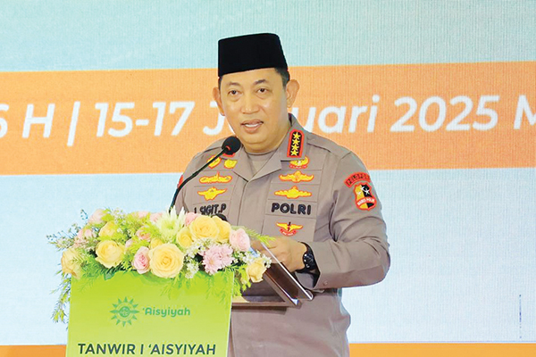 Dukung Perlindungan Perempuan dan Anak, Kapolri Ingin Direktorat PPA-PPO Ditingkatkan hingga Tingkat Polda dan Polres 1 PEMBICARA— Kapolri Listyo Sigit Prabowo saat berbicara di Tanwir I Aisyiyah.